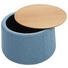 HOCKER in Holz, Textil Blau, Eichefarben - Blau/Eichefarben, Design, Holz/Textil (77/43cm) - Innovation HOCKER in Holz, Textil Blau, Eichefarben - Blau/Eichefarben, Design, Holz/Textil (77/43cm) - Innovation