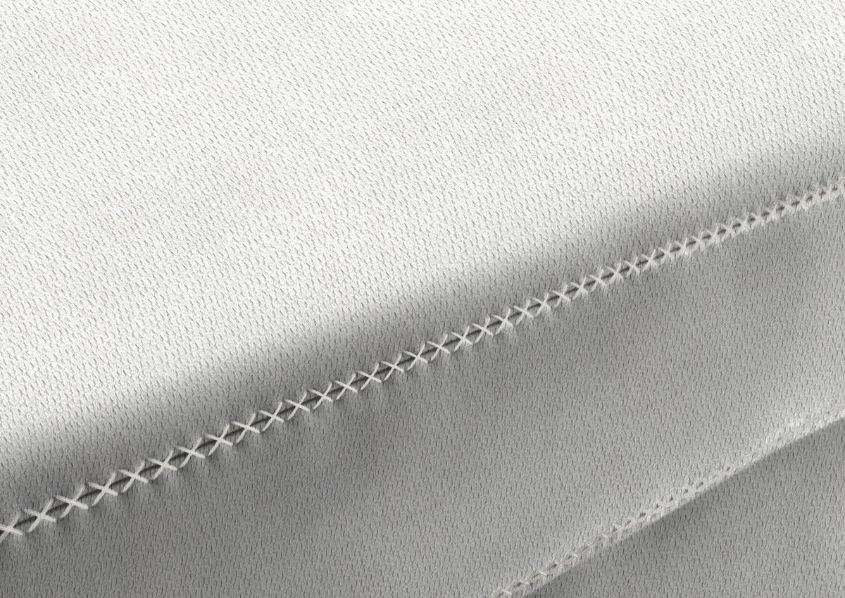 ECKSOFA in Mikrofaser Ecru  - Ecru/Eichefarben, Natur, Holz/Textil (273/226cm) - Beldomo System