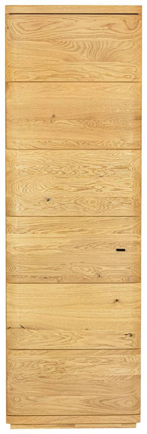 GARDEROBENSCHRANK  in 60/206/38 cm  - Eichefarben/Schwarz, Natur, Holz/Metall (60/206/38cm) - Linea Natura