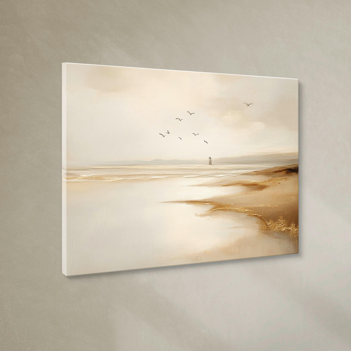 LEINWANDBILD Landschaft & Natur 70/100 cm  - Beige, Basics, Holz/Textil (70/100cm)