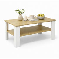 KONFERENČNÍ STOLEK, bílá, medový dub, kompozitní dřevo, 100/55/44 cm - bílá/medový dub, Design, kompozitní dřevo (100/55/44cm) - Livetastic