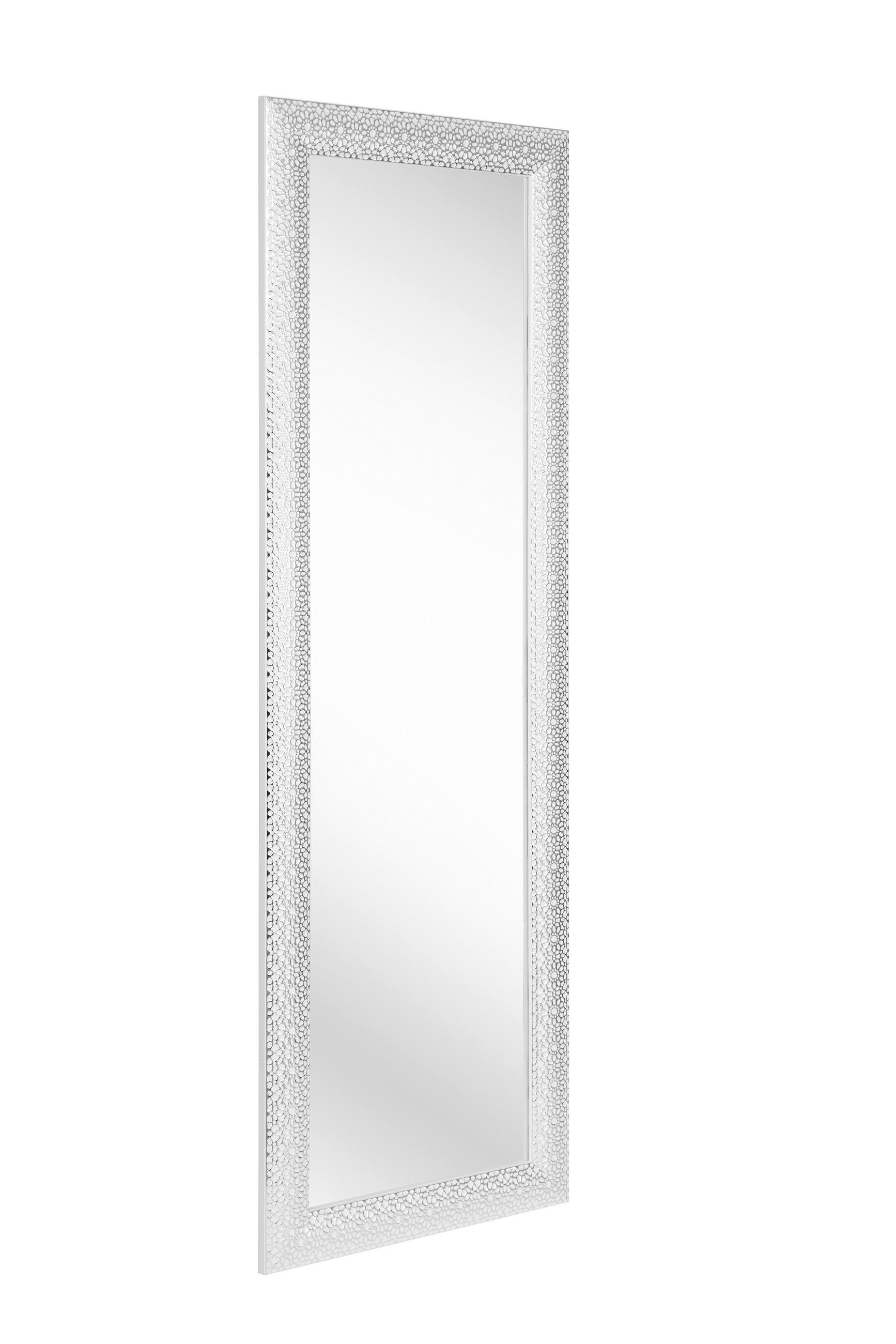 STENSKO OGLEDALO, 50/150/3 cm steklo  - srebrne barve/bela, Trendi, umetna masa/steklo (50/150/3cm) - Xora