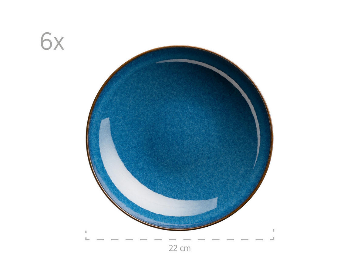 TAFELSERVICE Ossia 12-teilig  - Blau, Basics, Keramik (36/36,5/31,5cm) - Mäser