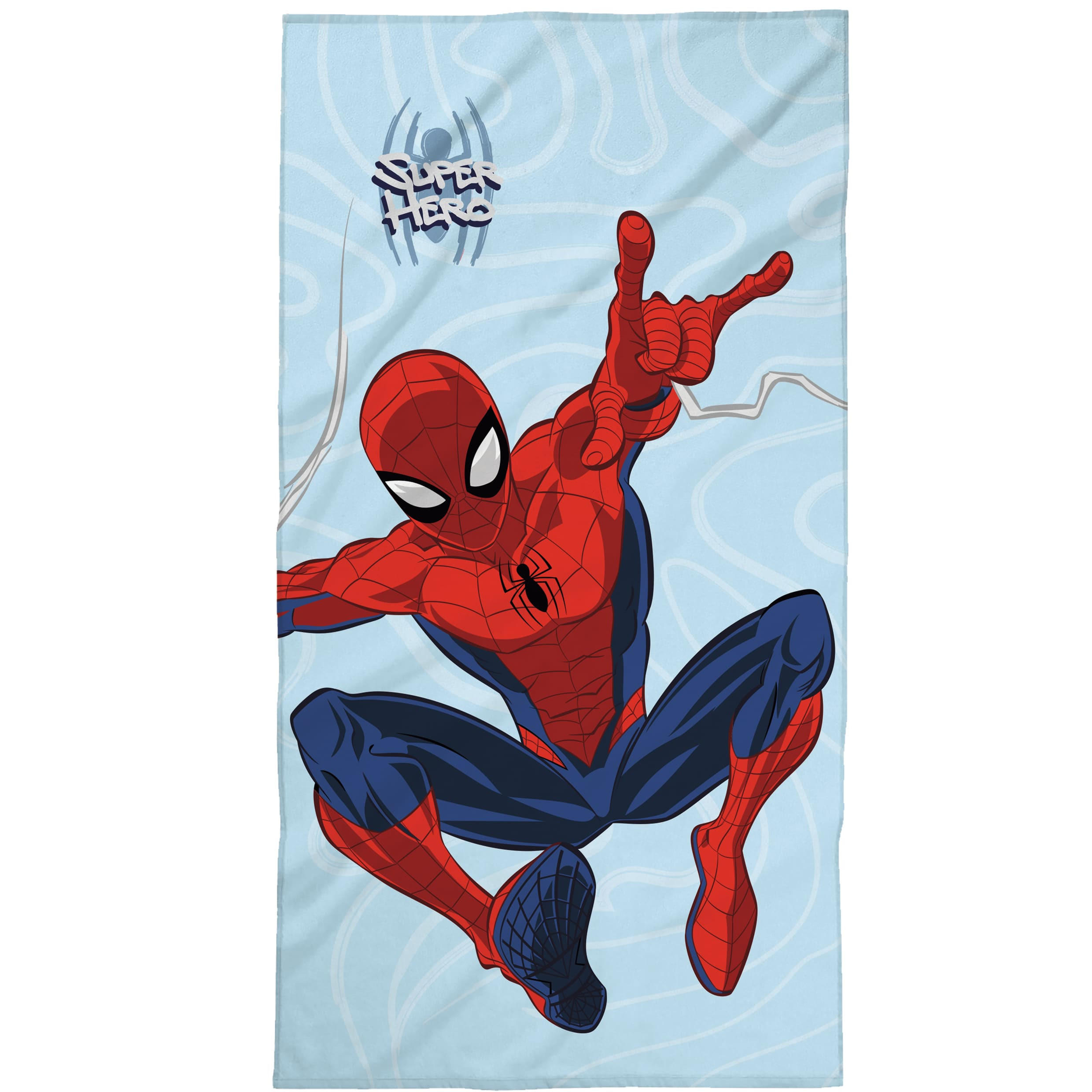 DUSCHTUCH SPIDERMANN SUPERHERO 70/140 cm  - Hellblau, Trend, Textil (70/140cm) - Marvel