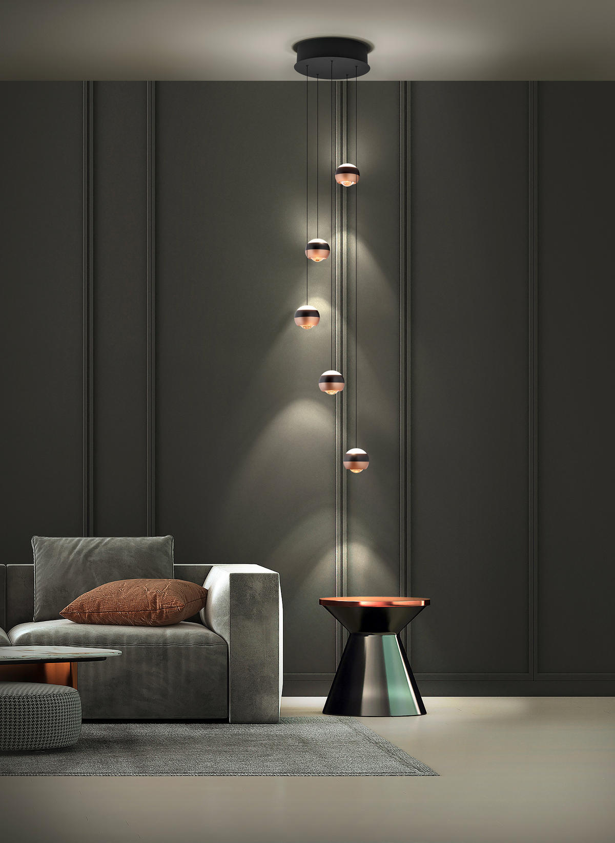 LED-HÄNGELEUCHTE 30/200 cm  - Schwarz, Design, Metall (30/200cm)