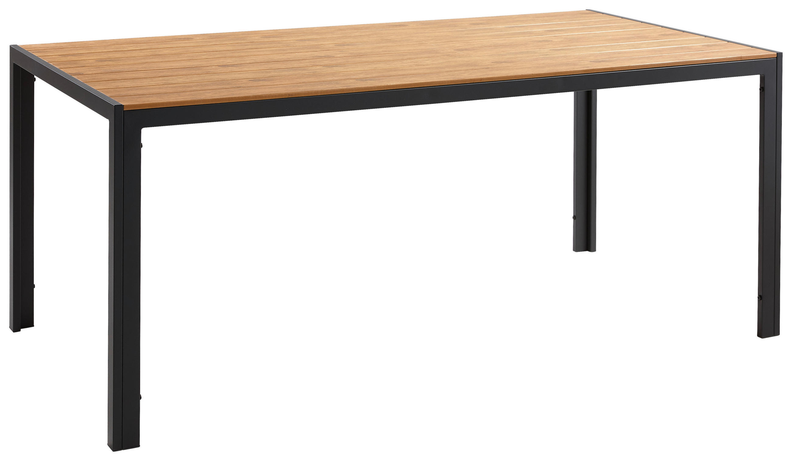 GARTENTISCH 180/90/75 cm Metall, Kunststoff rechteckig  - Anthrazit/Naturfarben, KONVENTIONELL, Kunststoff/Metall (180/90/75cm) - Ambia Garden