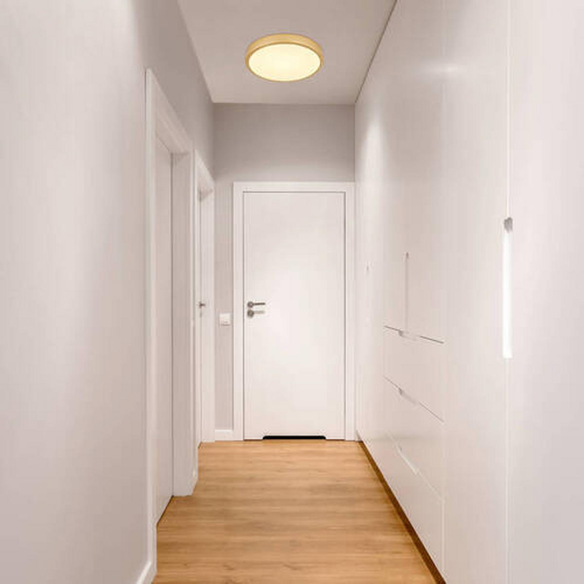STROPNA LED-SVETILKA  Tibey //3000 K/230 V/ - opal/barve medenine, Konvencionalno, kovina/umetna masa (25/3cm)