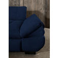 ECKSOFA in Mikrofaser Blau  198/290 cm  - Blau/Schwarz, Design, Textil/Metall (198/290cm) - Xora