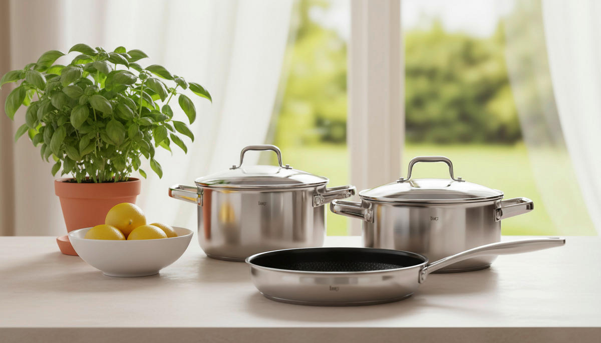 Set De Oale 3 piese  - străveziu/culoare inox, Basics, sticlă/metal - Homeware Profession.