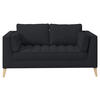 2-SITS SOFFA i textil svart  - svart/naturfärgad, Design, trämaterial/textil (110/95/85cm) - MID.YOU