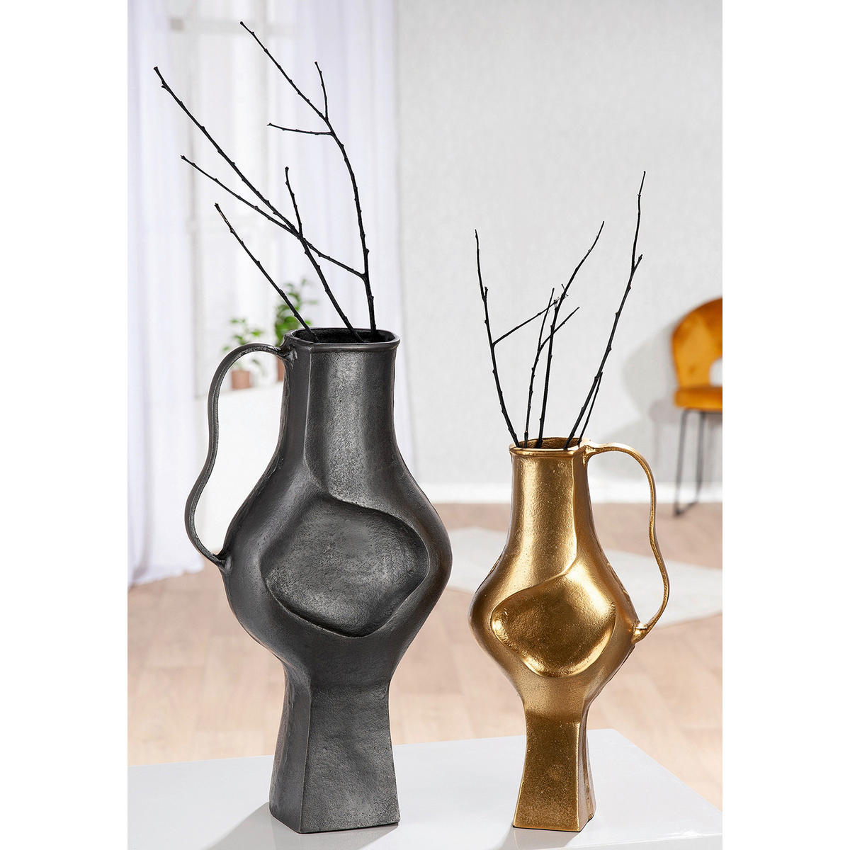 DEKOVASE  - Goldfarben, Basics, Metall (18/34/10cm)