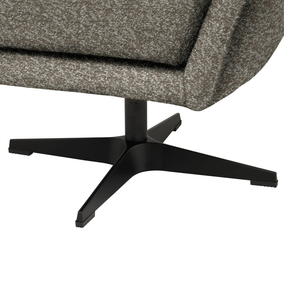 SESSEL in Bouclé Graubraun  - Graubraun/Schwarz, Design, Textil/Metall (80/78/80cm) - Stylife