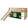 SPIELBETT Kiefer massiv 90/200 cm Kieferfarben, Dunkelgrün  - Dunkelgrün/Kieferfarben, Natur, Holz (90/200cm) - MID.YOU