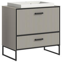 WASCHTISCHKOMBI  - Schwarz, MODERN, Holzwerkstoff/Metall (80/84/48cm) - MID.YOU