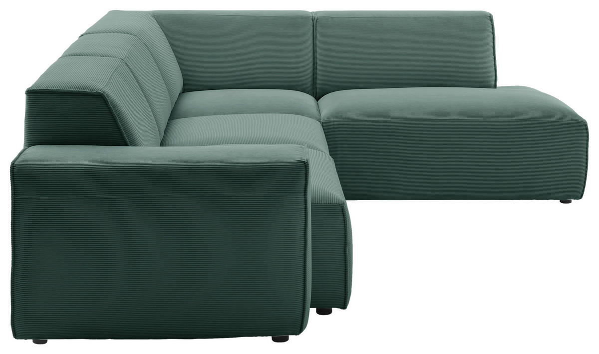 Freisteller von Pure Home Lifestyle ECKSOFA Grün Cord.