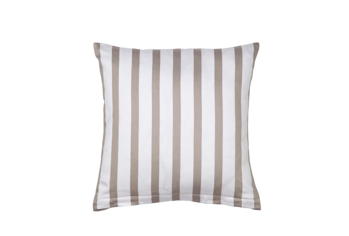 KISSENHÜLLE GENTANO 40/40 cm  - Braun/Weiß, Design, Textil (40/40cm) - Janine