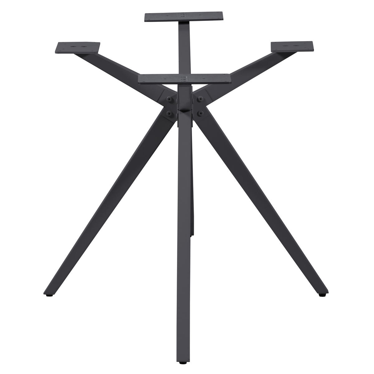 TISCHGESTELL in Metall   - Schwarz, MODERN, Metall (170/72/80cm) - Livetastic