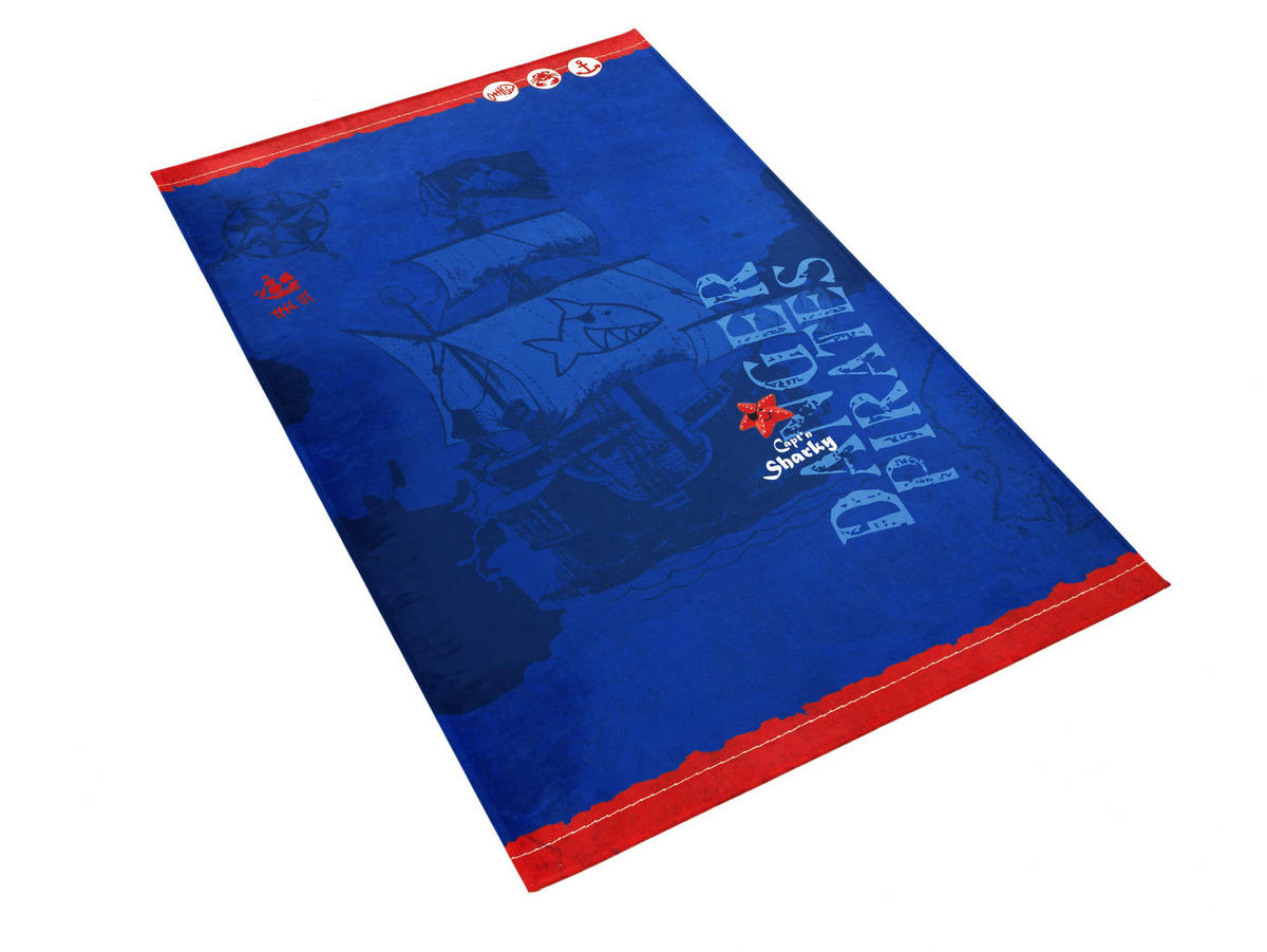 KINDERTEPPICH 140/200 cm Captn Sharky  - Blau/Rot, Trend, Kunststoff/Textil (140/200cm)