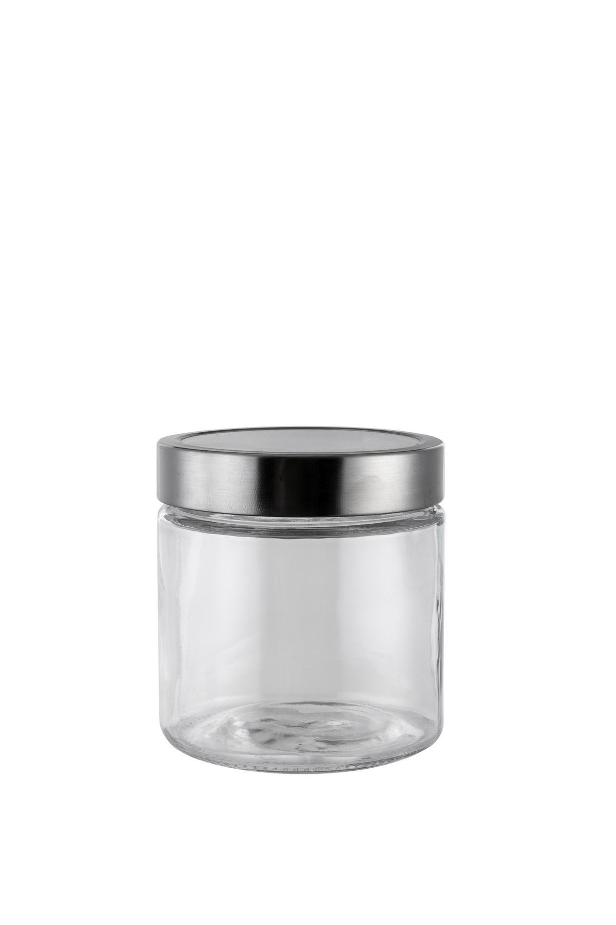 DÓZA NA POTRAVINY  - čiré/barvy nerez oceli, Basics, kov/plast (11/11,5cm) - Boxxx