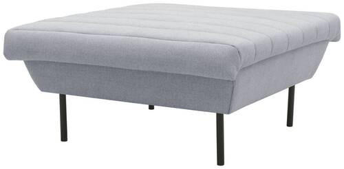 HOCKER Grau, Hellblau  - Schwarz/Grau, Design, Textil/Metall (90/45/105cm) - LOOKS by W.Joop