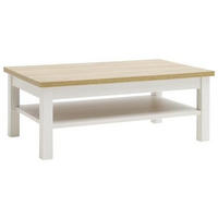 COUCHTISCH in Holzwerkstoff 114/70/46 cm  - Eichefarben/Weiß, Design, Holzwerkstoff (114/70/46cm) - Livetastic