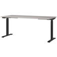 SCHREIBTISCH 180/80/72-118 cm  in Schwarz, Kaschmir  - Kaschmir/Schwarz, MODERN, Holzwerkstoff/Metall (180/80/72-118cm) - Novel