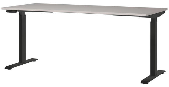 SCHREIBTISCH 180/80/72-118 cm  in Schwarz, Kaschmir  - Kaschmir/Schwarz, MODERN, Holzwerkstoff/Metall (180/80/72-118cm) - Novel