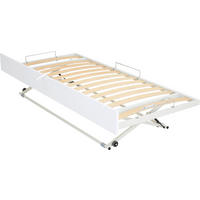 AUSZIEHBETT 90-180/190 cm Weiss  - Weiss/Buchefarben, Konventionell, Holz/Holzwerkstoff (90-180/190cm) - Paidi