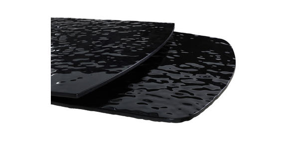 ESSTISCH in Metall, Glas 180-260/95/76 cm - Schwarz, Design, Glas/Metall (180-260/95/76cm) - Novel