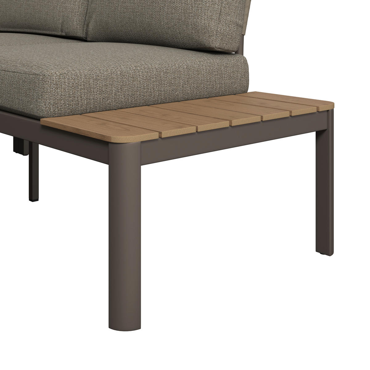 LOUNGEGARNITUR 3-teilig  219/238 cm  Aluminium  - Taupe/Naturfarben, Design, Kunststoff/Textil (219/238cm) - Amatio