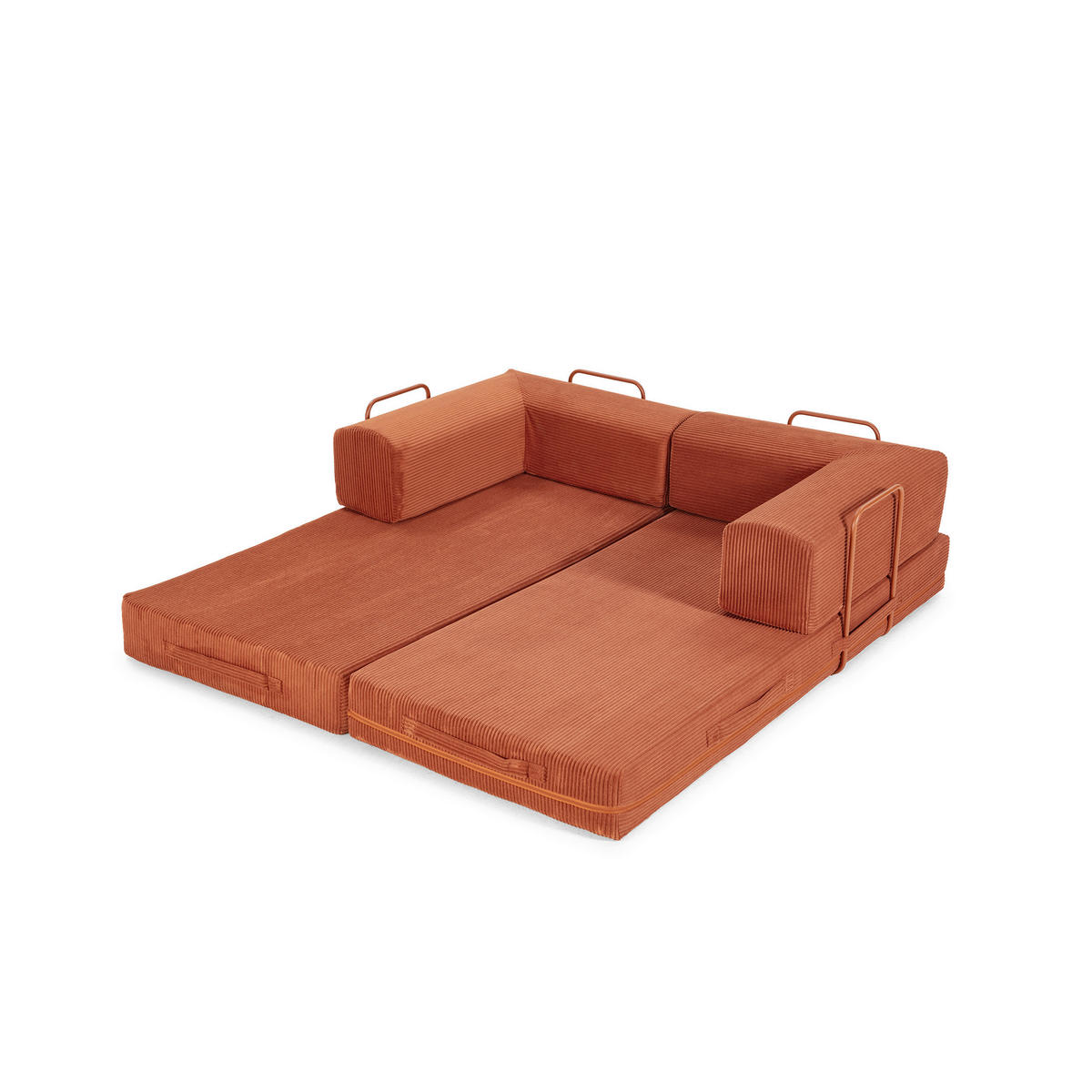SCHLAFSOFA Cord Terracotta  - Terracotta, MODERN, Textil (200/70/90cm) - Livetastic