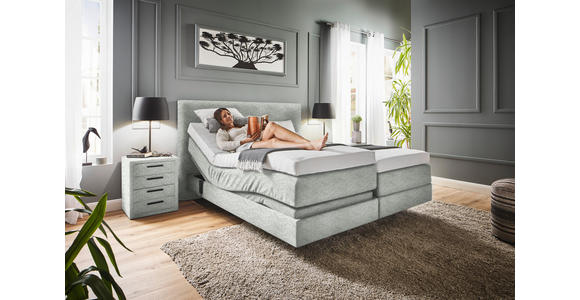 BOXSPRINGBETT 180/200 cm  in Naturfarben  - Naturfarben, KONVENTIONELL, Holz/Textil (180/200cm) - Dieter Knoll