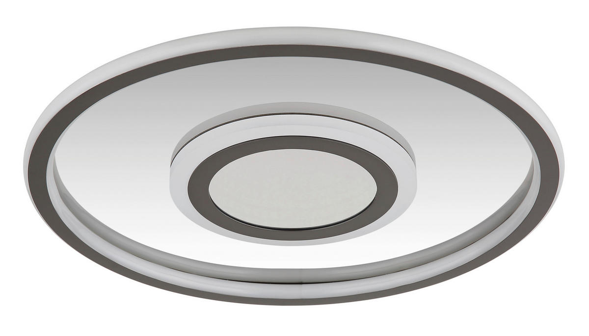 LED-DECKENLEUCHTE  43,2/5 cm    - Weiss/Grau, Konventionell, Kunststoff/Metall (43,2/5cm) - Globo