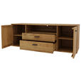 LOWBOARD  165/58/50 cm 2 Schublade(n) Beimöbel erhältlich, stehend  - Schwarz/Eiche Artisan, Natur, Holz/Holzwerkstoff (165/58/50cm) - Linea Natura