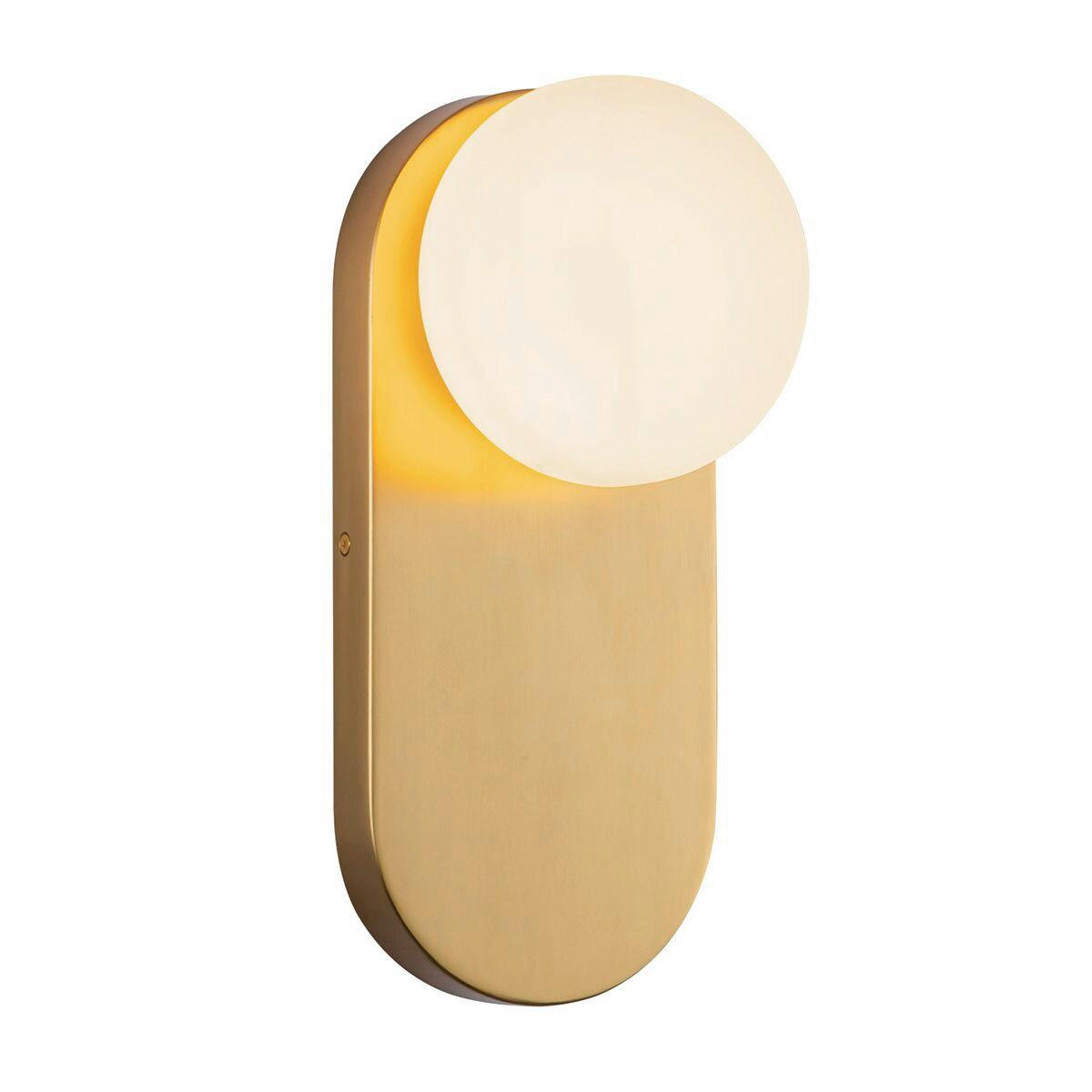 WANDLEUCHTE Alora Mood 32/14,2/12,1 cm  - Goldfarben, Design, Glas/Metall (32/14,2/12,1cm) - Elstead Lighting