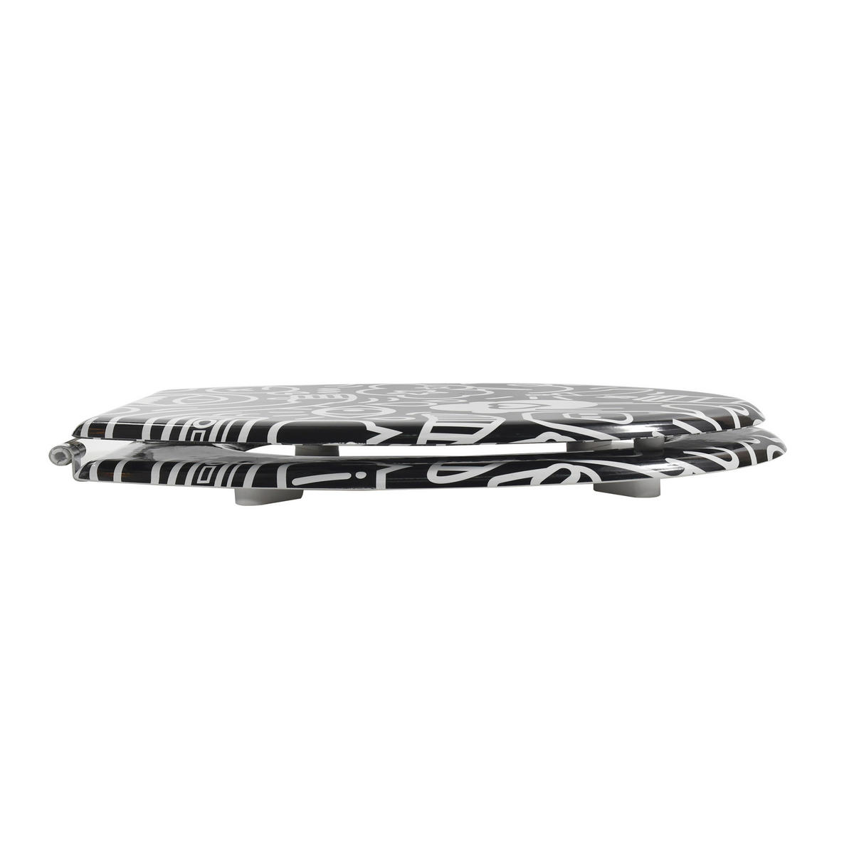WC-SITZ Schwarz  - Schwarz, Basics, Holzwerkstoff (45/5.6/36cm) - MSV