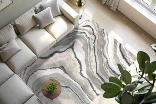 LÄUFER 80/300 cm  - Hellgrau/Grün, KONVENTIONELL, Kunststoff/Textil (80/300cm) - Obsession