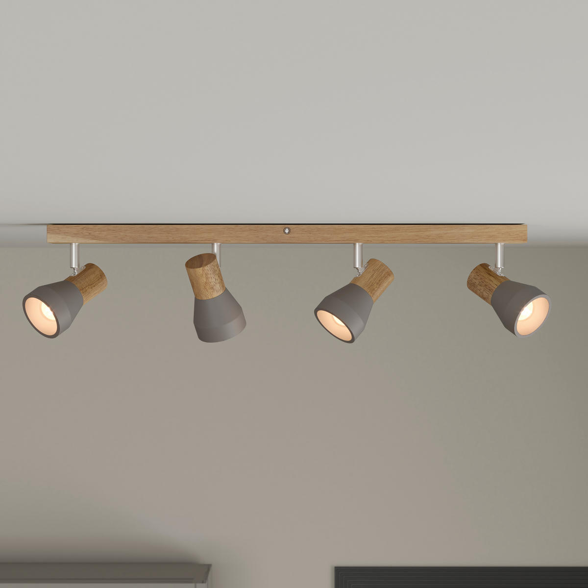 STRAHLER Alina 77/7,2/12,3 cm  - Eschefarben/Grau, Natur, Holz/Stein (77/7,2/12,3cm) - Novel