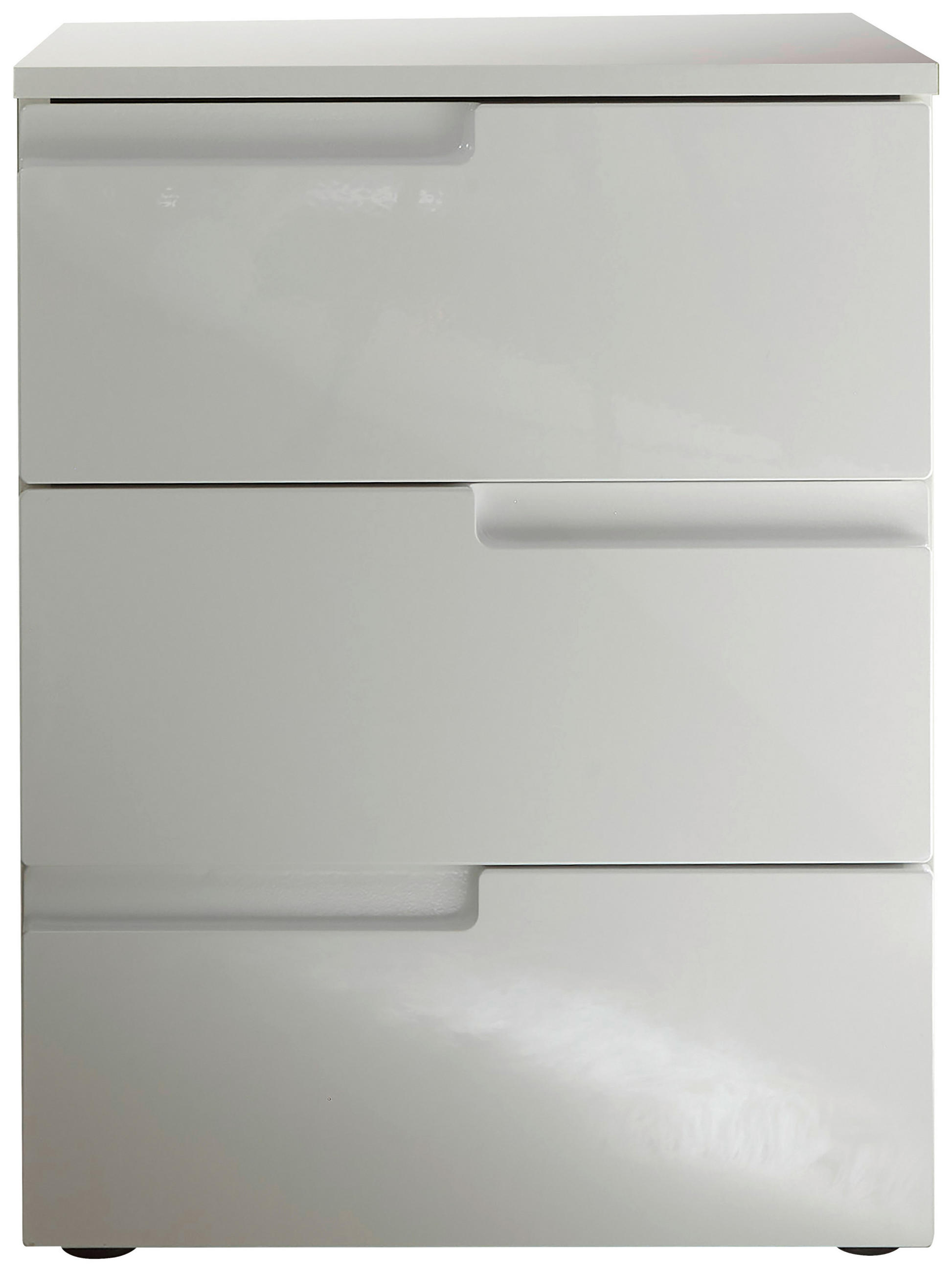 NACHTSCHRANK 46,2/60,9/40 cm  - Weiß Hochglanz/Schwarz, MODERN, Holzwerkstoff/Kunststoff (46,2/60,9/40cm) - MID.YOU