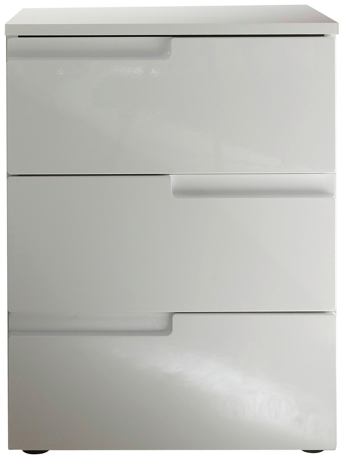 NOĆNI ORMARIĆ bijela, bijela visoki sjaj   - bijela/bijela visoki sjaj, Moderno, drvni materijal/plastika (46,2/60,9/40cm) - Carryhome