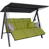 HOLLYWOODSCHAUKEL 210/160/145 cm  - Dunkelgrau/Anthrazit, Basics, Textil/Metall (210/160/145cm) - Boxxx