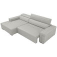 ECKSOFA DUA in Echtleder Beige  170/293 cm  - Chromfarben/Beige, Design, Leder/Metall (170/293cm) - Novel