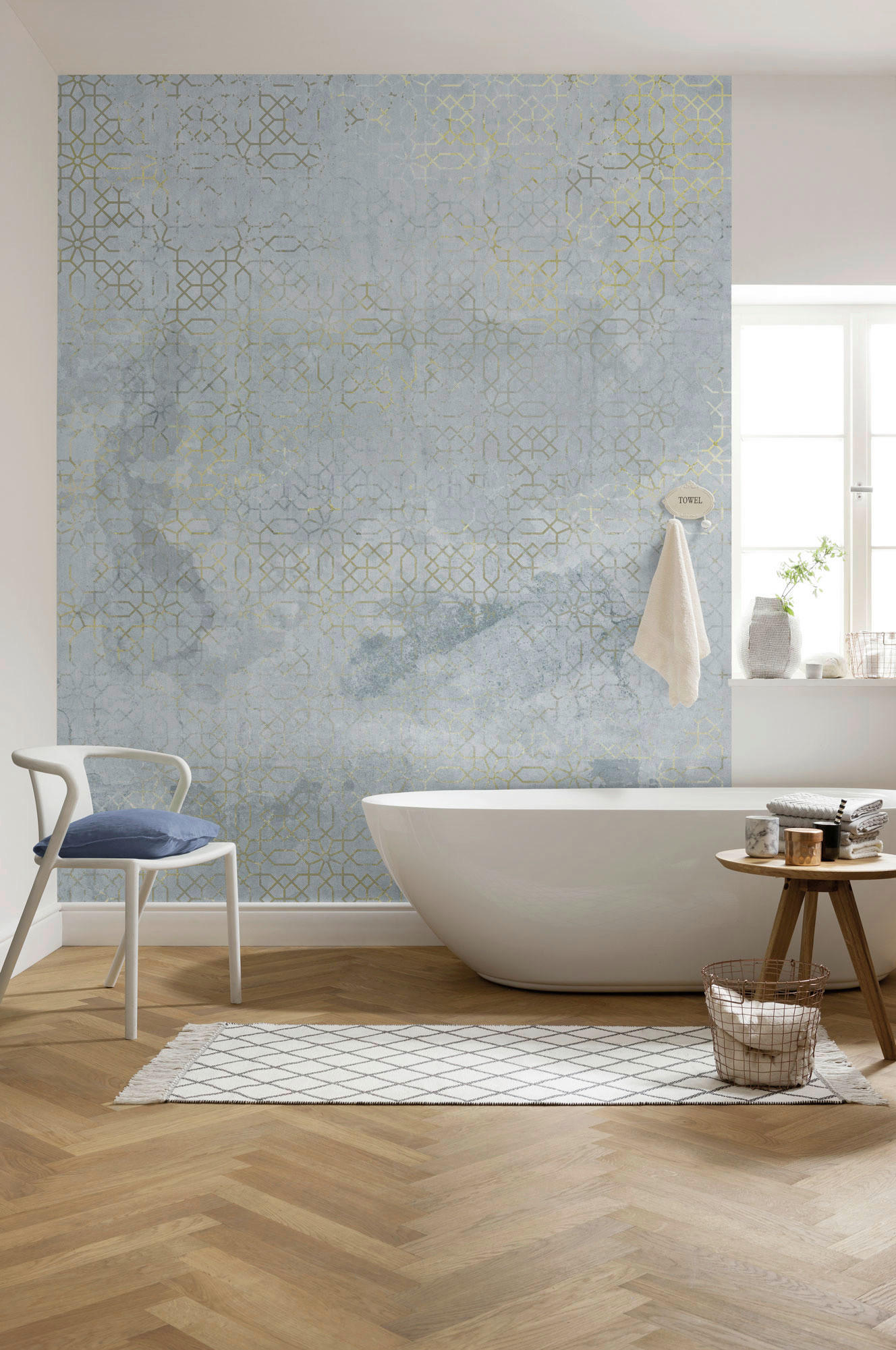 VLIESTAPETE - Blau/Grün, Basics (200/250cm) - Xora