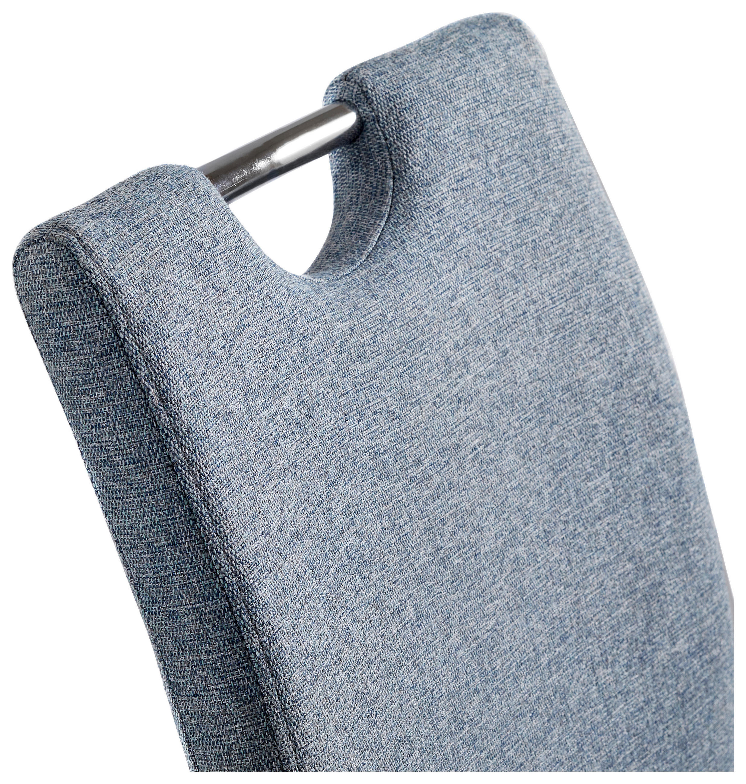 STOLICA NA SANKAMA  plava       - boja hroma/plava, Dizajnerski, metal/tekstil (44/98/58cm) - Carryhome
