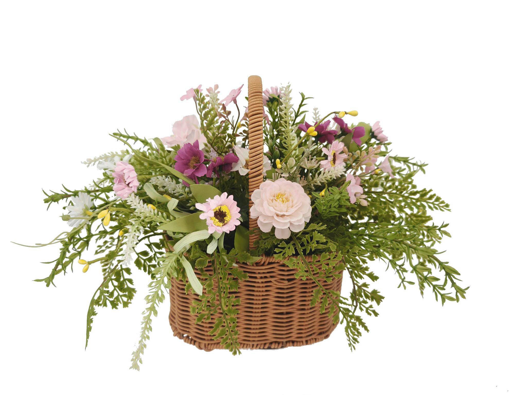 Buchet Din Flori Uscate - lila/galben, Lifestyle, plastic/metal (28cm)