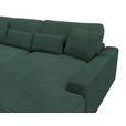 BIGSOFA in Cord Waldgrün - Waldgrün/Schwarz, MODERN, Kunststoff/Textil (230/85/190cm) - Carryhome