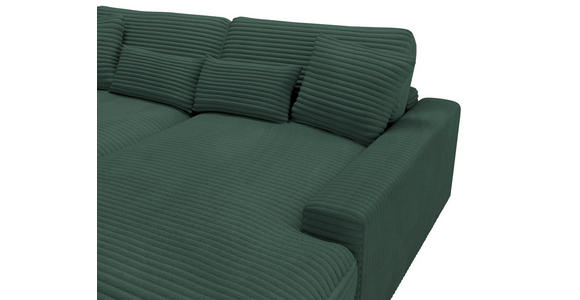 BIGSOFA in Cord Waldgrün - Waldgrün/Schwarz, MODERN, Kunststoff/Textil (230/85/190cm) - Carryhome