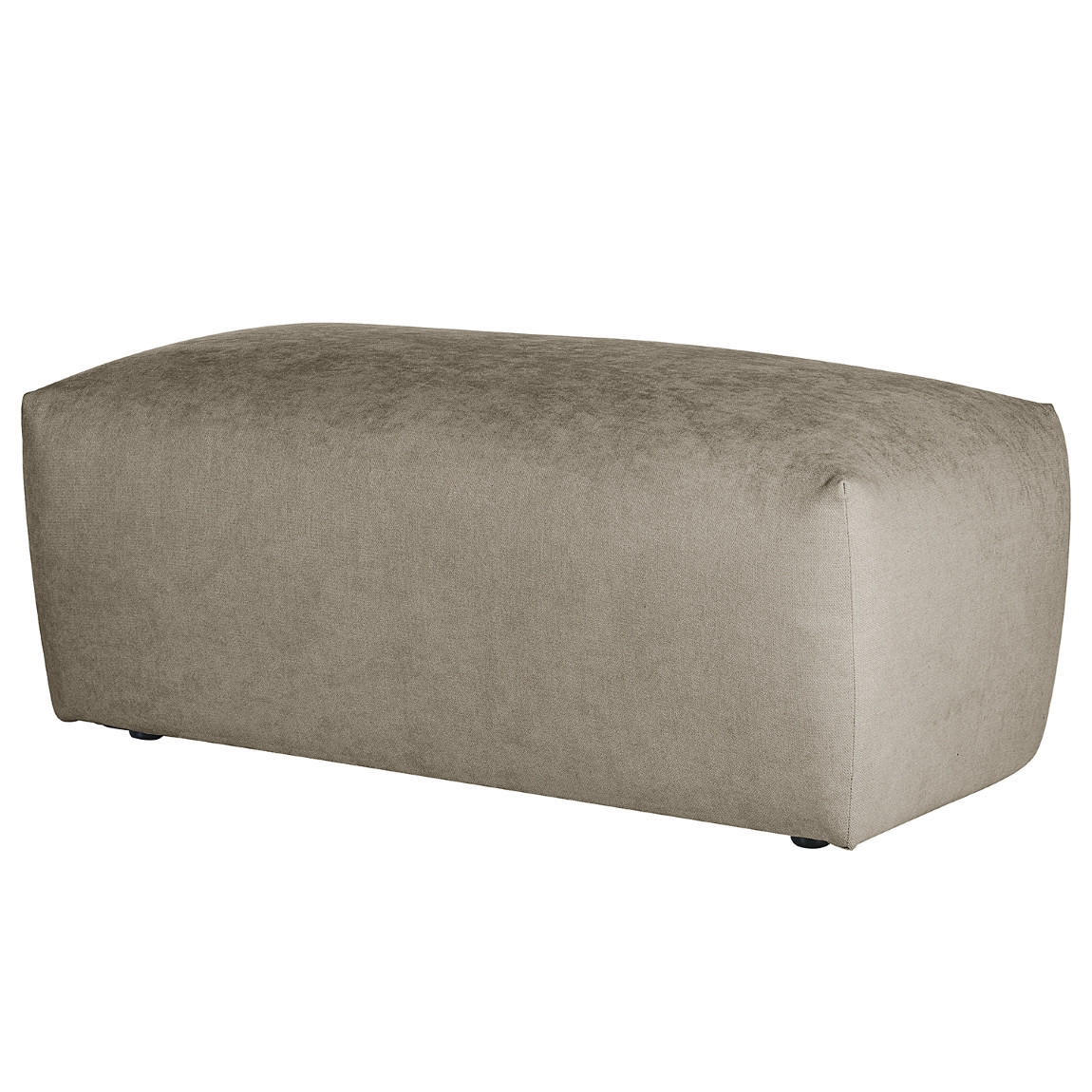 HOCKER in Textil Grau  - Schwarz/Grau, Modern, Kunststoff/Textil (102/41/52cm) - Trendmanufaktur