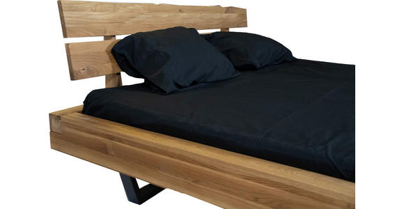 BALKENBETT 180/200 cm  in   - Schwarz, Natur, Holz/Metall (180/200cm) - Carryhome