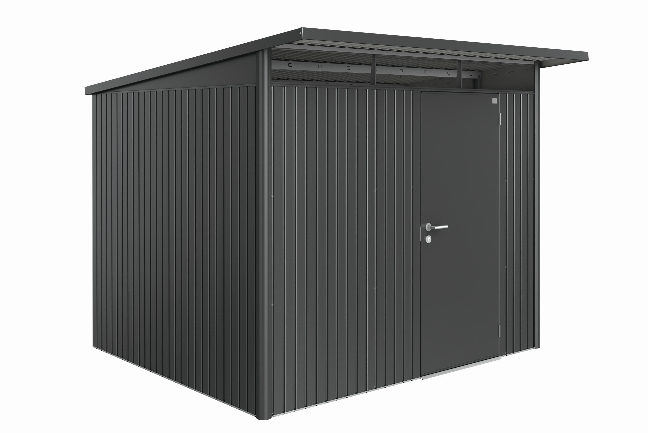 GERÄTEHAUS 260/218/260 cm  - Dunkelgrau, Basics, Metall (260/218/260cm) - Biohort